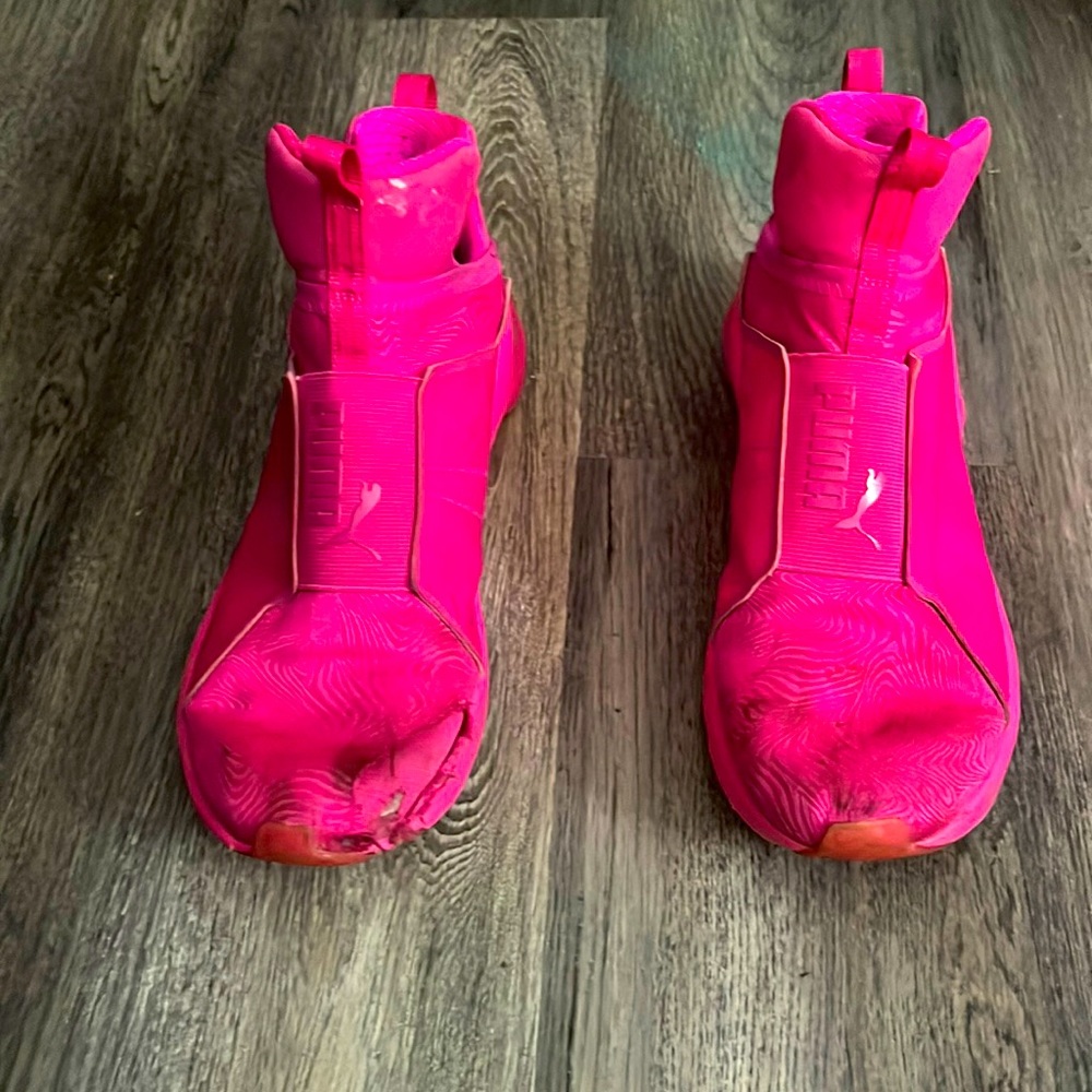 Puma’s hot pink. Worn yet Others can’t really tell when you’re walking